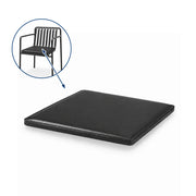 SOLARA Outdoor Matte Leather Cushion - Water-Resistant 3cm Padded Seat Pad for Bench/Chair/Sofa/Bar Stool - Black