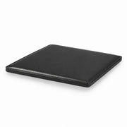SOLARA Outdoor Matte Leather Cushion - Water-Resistant 3cm Padded Seat Pad for Bench/Chair/Sofa/Bar Stool - Black