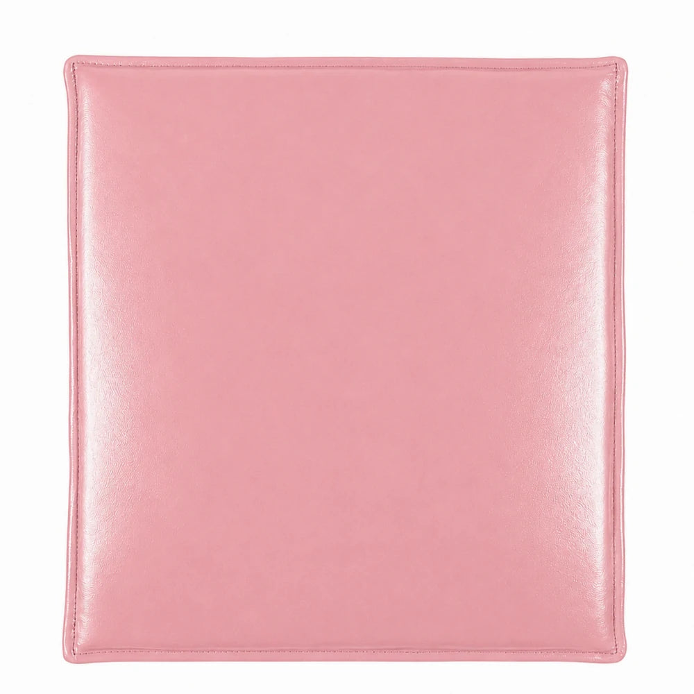 SOLARA Outdoor Matte Leather Cushion - Water-Resistant 3cm Padded Seat Pad for Bench/Chair/Sofa/Bar Stool - Pink