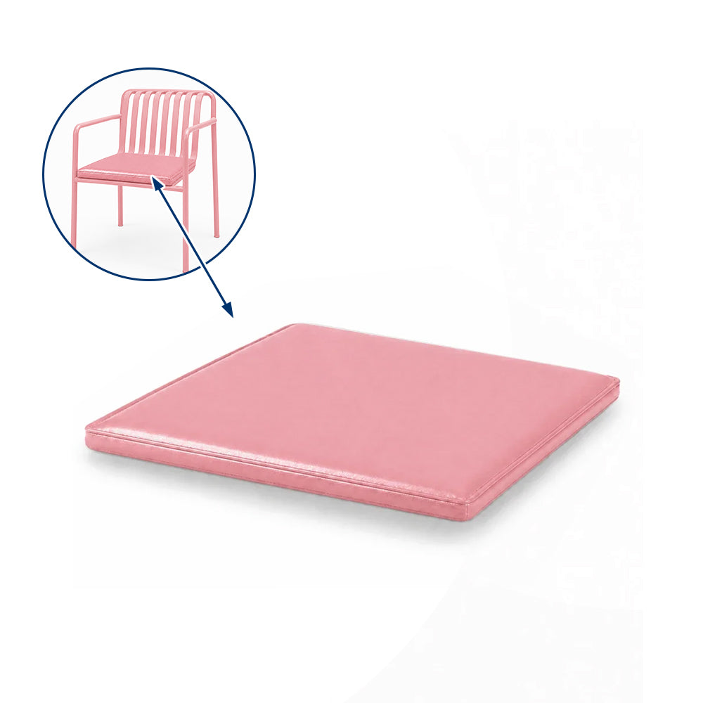 SOLARA Outdoor Matte Leather Cushion - Water-Resistant 3cm Padded Seat Pad for Bench/Chair/Sofa/Bar Stool - Pink