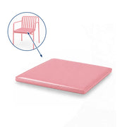 SOLARA Outdoor Matte Leather Cushion - Water-Resistant 3cm Padded Seat Pad for Bench/Chair/Sofa/Bar Stool - Pink