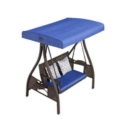 SOLARA Outdoor Canopy Swing Chair Galvanised Steel Frame Adjustable Sunshade for Garden Patio Backyard - Blue