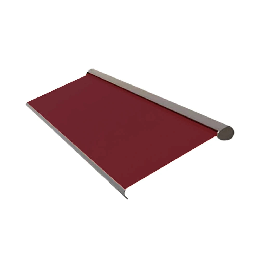SOLARA Electric Retractable Awning Black Frame Remote Control Waterproof Aluminium 300/400/500cm Patio Balcony Outdoor Use - Wine