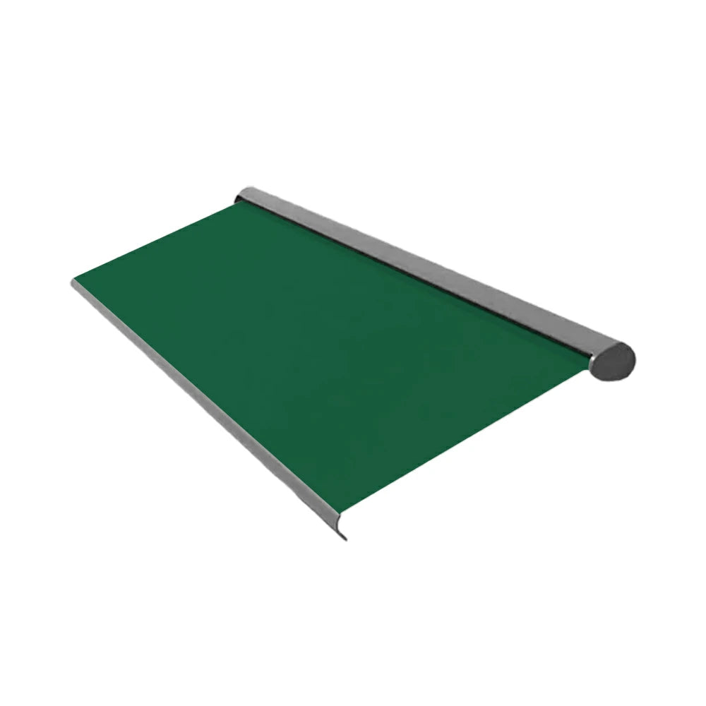 SOLARA Electric Retractable Awning Black Frame Remote Control Waterproof Aluminium 300/400/500cm Patio Balcony Outdoor Use - Green