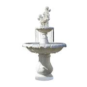 SOLARA Natural Sandstone Outdoor Fountain, Continuous Flow Pump, Natural Stone Grain, Tranquil Garden Feature