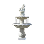 SOLARA Natural Sandstone Outdoor Fountain, Built‑In Pump, Smooth Sandstone Finish, Elegant Water Feature