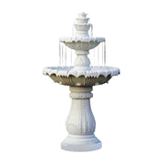 SOLARA Natural Sandstone Outdoor Fountain, Circulation Pump Included, Smooth Polished Stone, Premium Water Feature