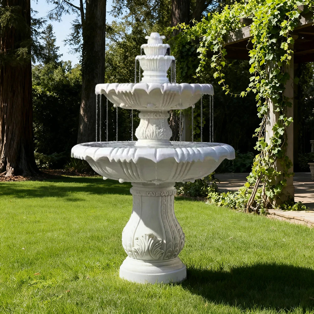 SOLARA Natural Sandstone Outdoor Fountain, Natural Sandstone Texture, Hand‑Polished Finish, Peaceful Water Feature