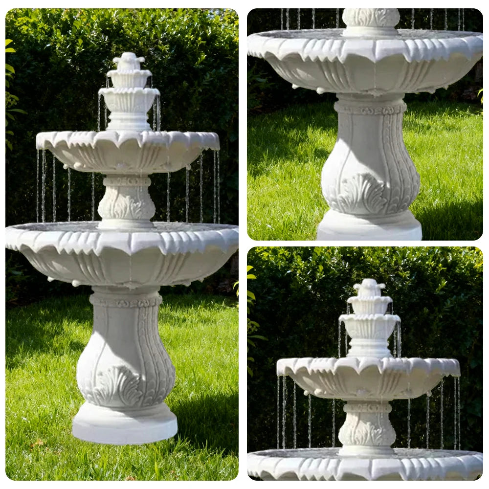 SOLARA Natural Sandstone Outdoor Fountain, Natural Sandstone Texture, Hand‑Polished Finish, Peaceful Water Feature