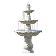 SOLARA Natural Sandstone Outdoor Fountain, Built‑In Circulation Pump, Smooth Stone Texture, Outdoor Pond & Fountain Feature