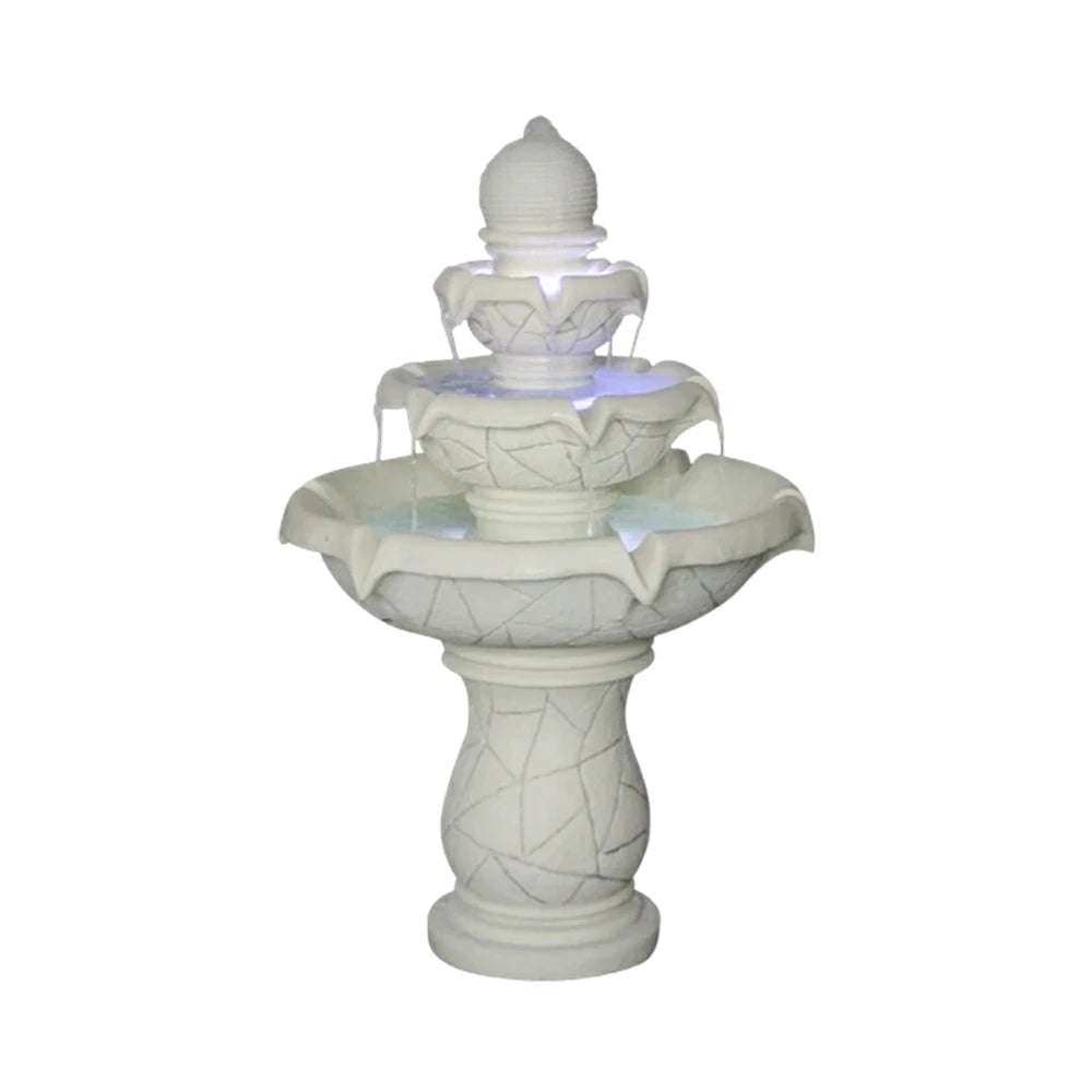 SOLARA Natural Sandstone Outdoor Fountain, Flowing Water, Hand‑Polished Stone, Garden Tranquility Feature