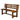 SOLARA Outdoor Wooden Bench - Solid Wood Integrated Frame, 120cm Length, 2.5cm Thick Seat, Garden & Patio Durable Seating - Brown