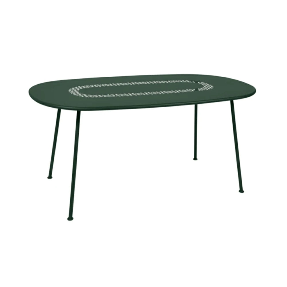 SOLARA Outdoor Table Weather-Resistant Rust-Resistant Metal Frame Easy-Clean Design with Rounded Safety Edges - Green