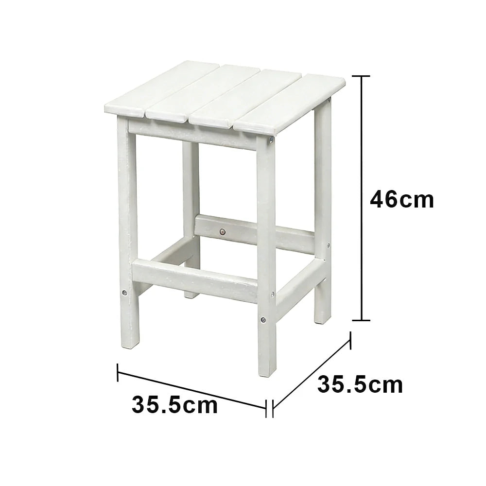 SOLARA Chair - Folding Outdoor Lounge Chair, Weather-Resistant HDPE Material, Classic Patio Garden Seating - White