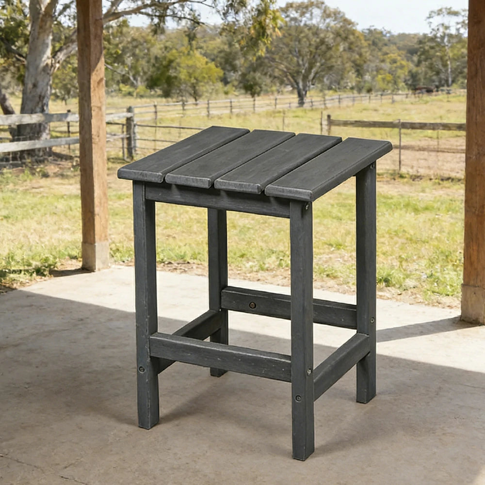 SOLARA Chair - Folding Outdoor Lounge Chair, Weather-Resistant HDPE Material, Classic Patio Garden Seating - Grey