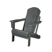 SOLARA Chair - Folding Outdoor Lounge Chair, Weather-Resistant HDPE Material, Classic Patio Garden Seating - Grey