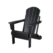 SOLARA Chair - Folding Outdoor Lounge Chair, Weather-Resistant HDPE Material, Classic Patio Garden Seating - Black