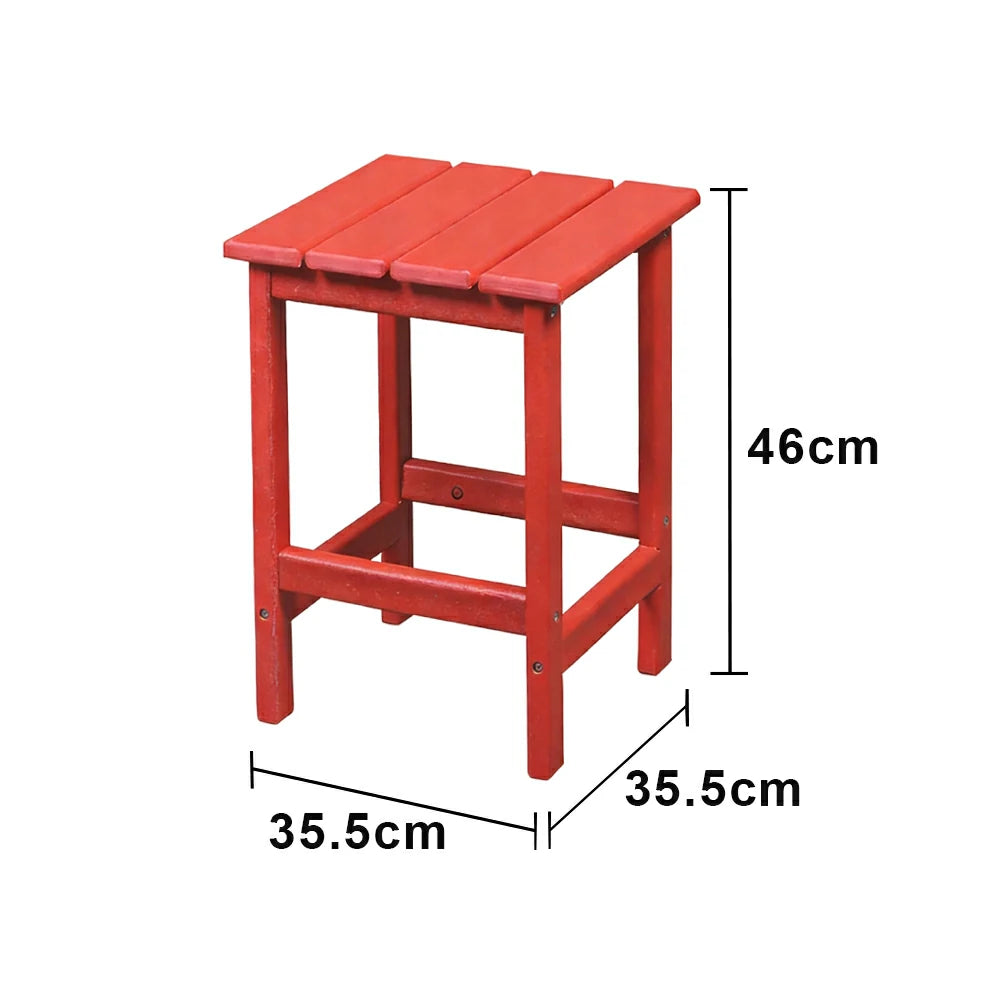 SOLARA Chair - Folding Outdoor Lounge Chair, Weather-Resistant HDPE Material, Classic Patio Garden Seating - Red