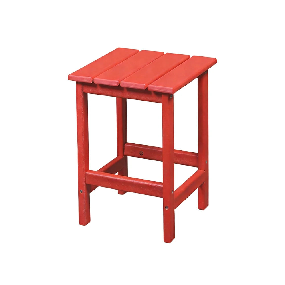 SOLARA Chair - Folding Outdoor Lounge Chair, Weather-Resistant HDPE Material, Classic Patio Garden Seating - Red