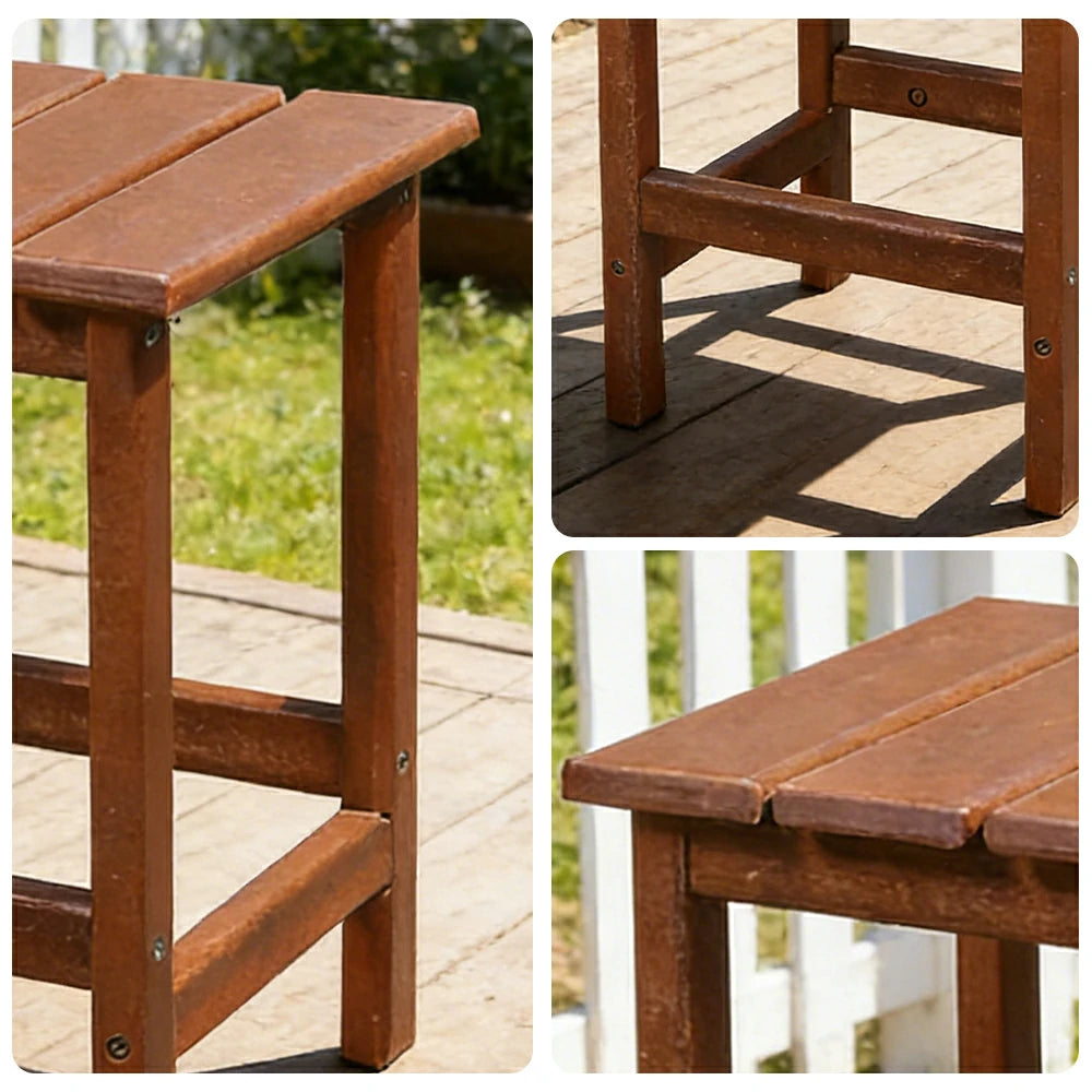 SOLARA Chair - Folding Outdoor Lounge Chair, Weather-Resistant HDPE Material, Classic Patio Garden Seating - Coffee