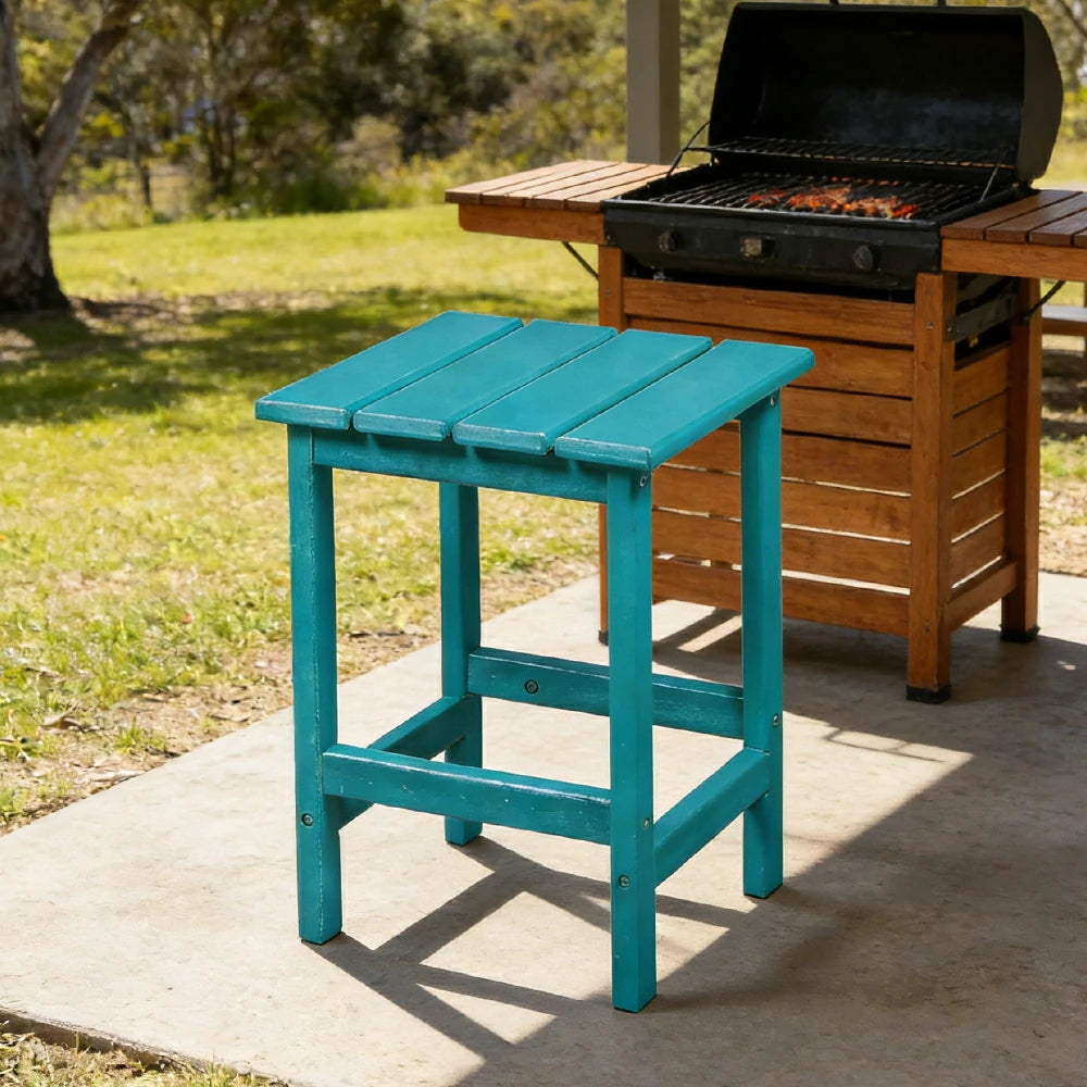 SOLARA Chair - Folding Outdoor Lounge Chair, Weather-Resistant HDPE Material, Classic Patio Garden Seating - Lighte Blue