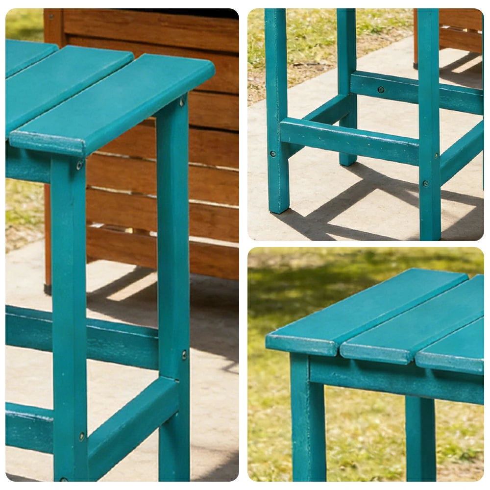 SOLARA Chair - Folding Outdoor Lounge Chair, Weather-Resistant HDPE Material, Classic Patio Garden Seating - Lighte Blue