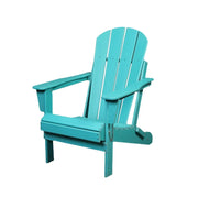SOLARA Chair - Folding Outdoor Lounge Chair, Weather-Resistant HDPE Material, Classic Patio Garden Seating - Lighte Blue