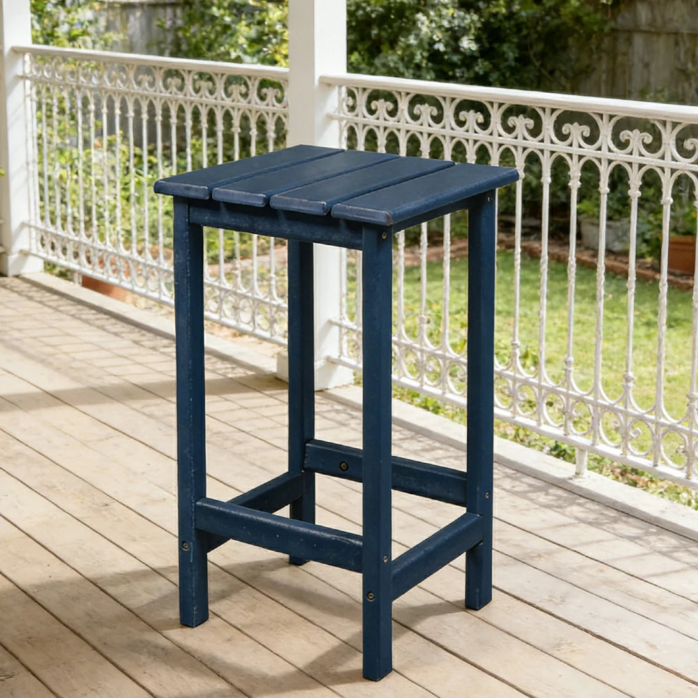 SOLARA Chair - Folding Outdoor Lounge Chair, Weather-Resistant HDPE Material, Classic Patio Garden Seating - Blue