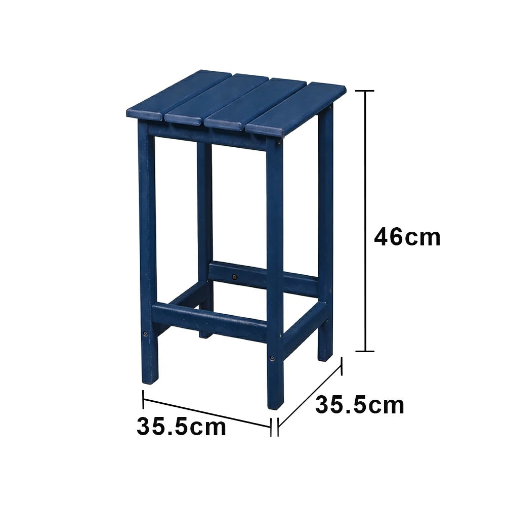 SOLARA Chair - Folding Outdoor Lounge Chair, Weather-Resistant HDPE Material, Classic Patio Garden Seating - Blue