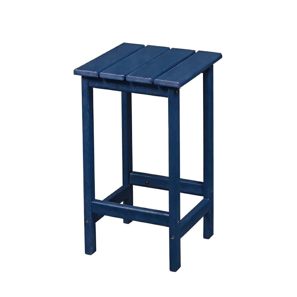 SOLARA Chair - Folding Outdoor Lounge Chair, Weather-Resistant HDPE Material, Classic Patio Garden Seating - Blue