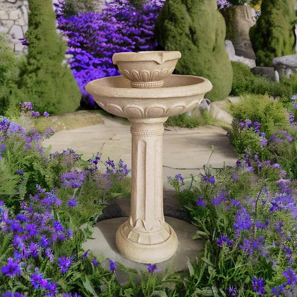 SOLARA Solar Water Feature - Weatherproof Resin Fiberglass, No Paint, Durable, Ideal for Gardens & Outdoor Spaces