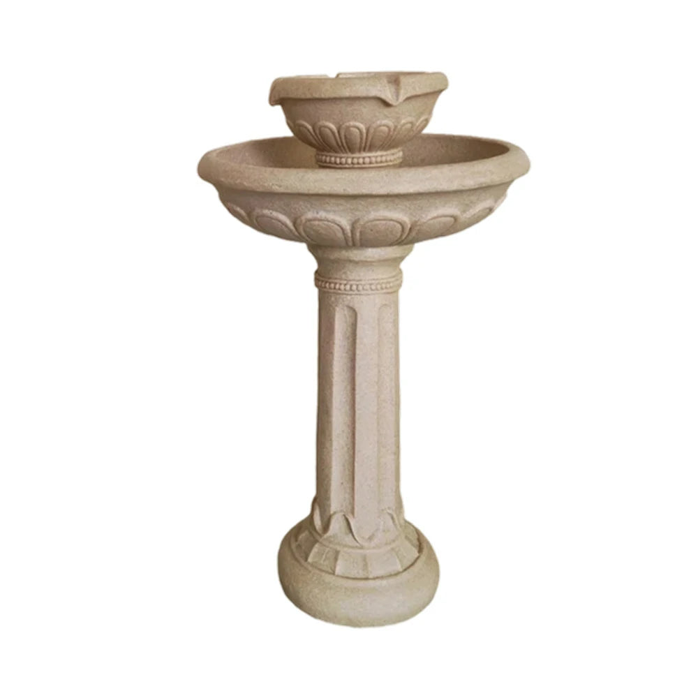 SOLARA Solar Water Feature - Weatherproof Resin Fiberglass, No Paint, Durable, Ideal for Gardens & Outdoor Spaces