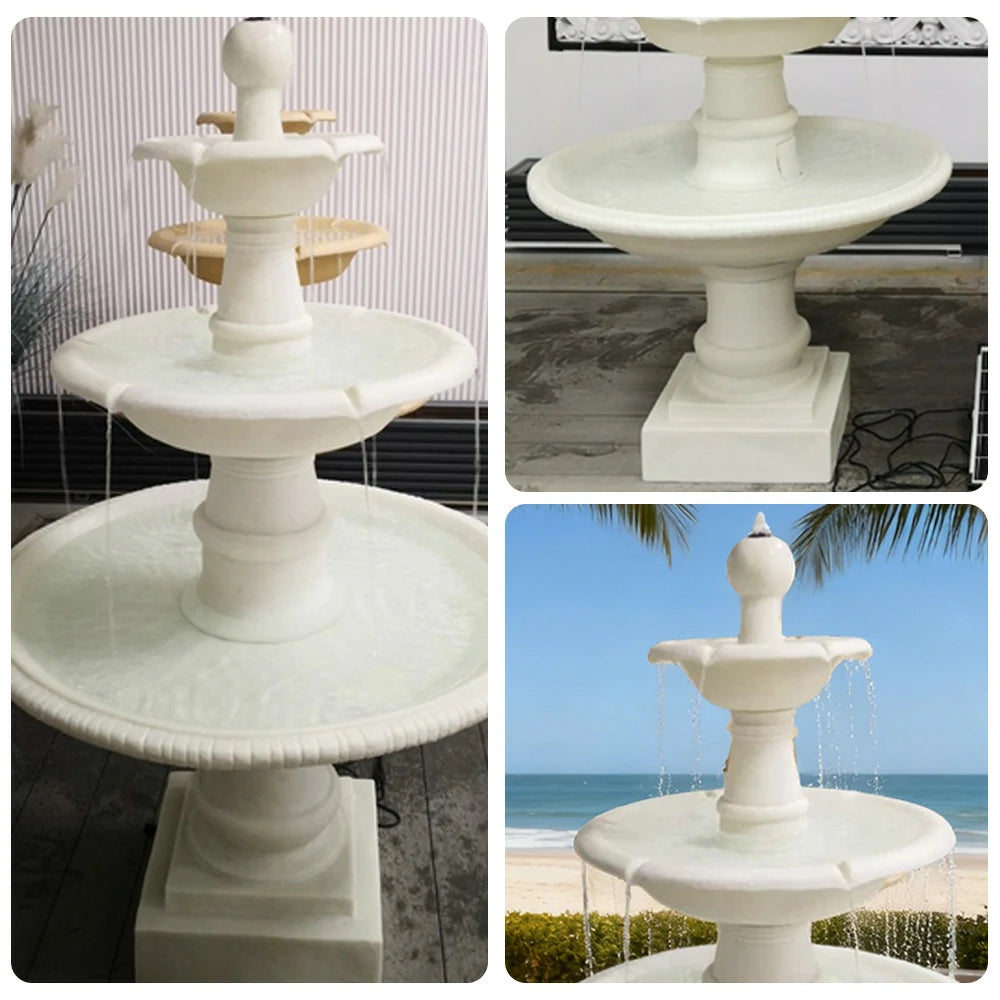 SOLARA Solar-Powered Water Fountain - Eco-Friendly Resin Fiberglass, Crack-Resistant, Long-Lasting Outdoor Decor