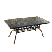 SOLARA 150cm Outdoor Dining Table - Weather-Resistant Cast Aluminium Frame, Heavy-Duty Patio Garden Balcony Table - Black