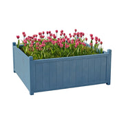 SOLARA 60/100cm Raised Planter Box Reinforced Frame Thickened Posts Heavy-Duty Outdoor Garden Bed - Blue