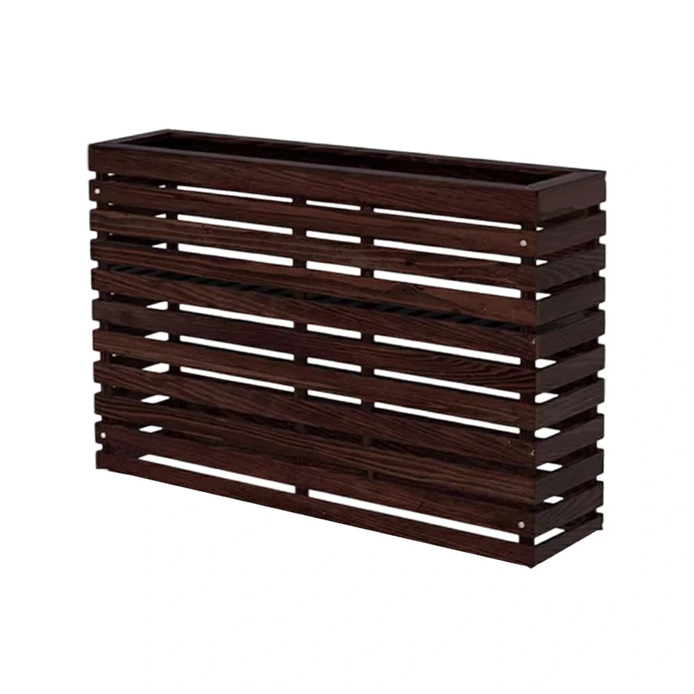 SOLARA 100/120cm Outdoor Planter - Weather-Resistant Anti-Rot Treated Timber - 5-Layer Protection Modern Minimalist Design - Brown