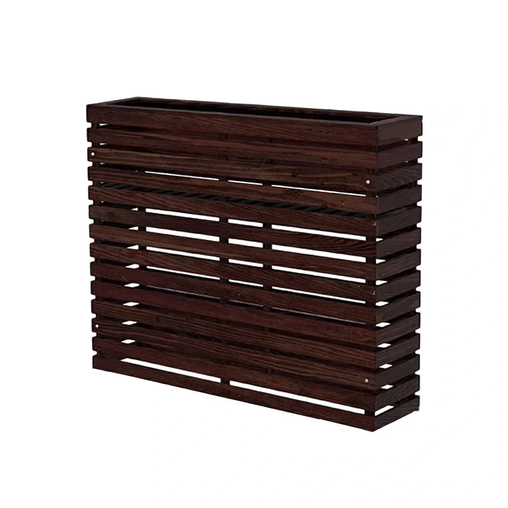 SOLARA 100/120cm Outdoor Planter - Weather-Resistant Anti-Rot Treated Timber - 5-Layer Protection Modern Minimalist Design - Brown