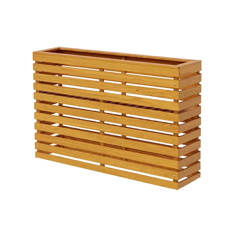 SOLARA 100/120cm Outdoor Planter - Weather-Resistant Anti-Rot Treated Timber - 5-Layer Protection Modern Minimalist Design - Yellow