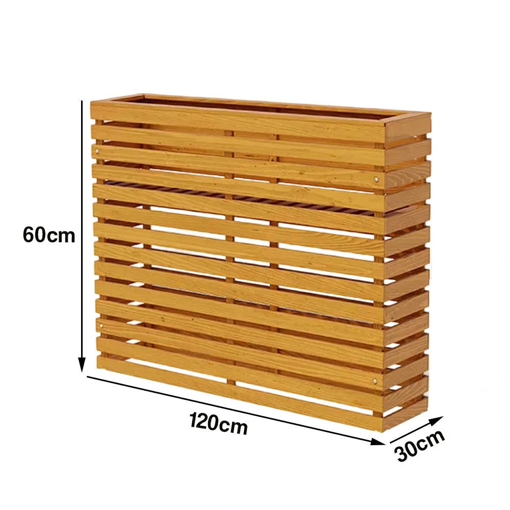 SOLARA 100/120cm Outdoor Planter - Weather-Resistant Anti-Rot Treated Timber - 5-Layer Protection Modern Minimalist Design - Yellow