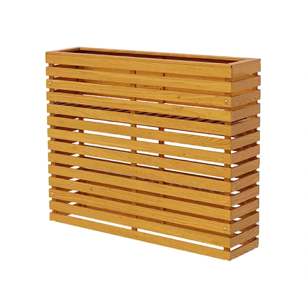 SOLARA 100/120cm Outdoor Planter - Weather-Resistant Anti-Rot Treated Timber - 5-Layer Protection Modern Minimalist Design - Yellow