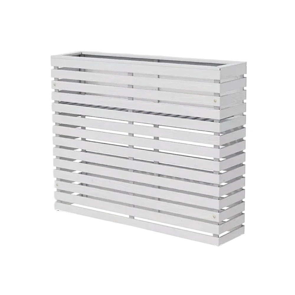 SOLARA 100/120cm Outdoor Planter - Weather-Resistant Anti-Rot Treated Timber - 5-Layer Protection Modern Minimalist Design - White
