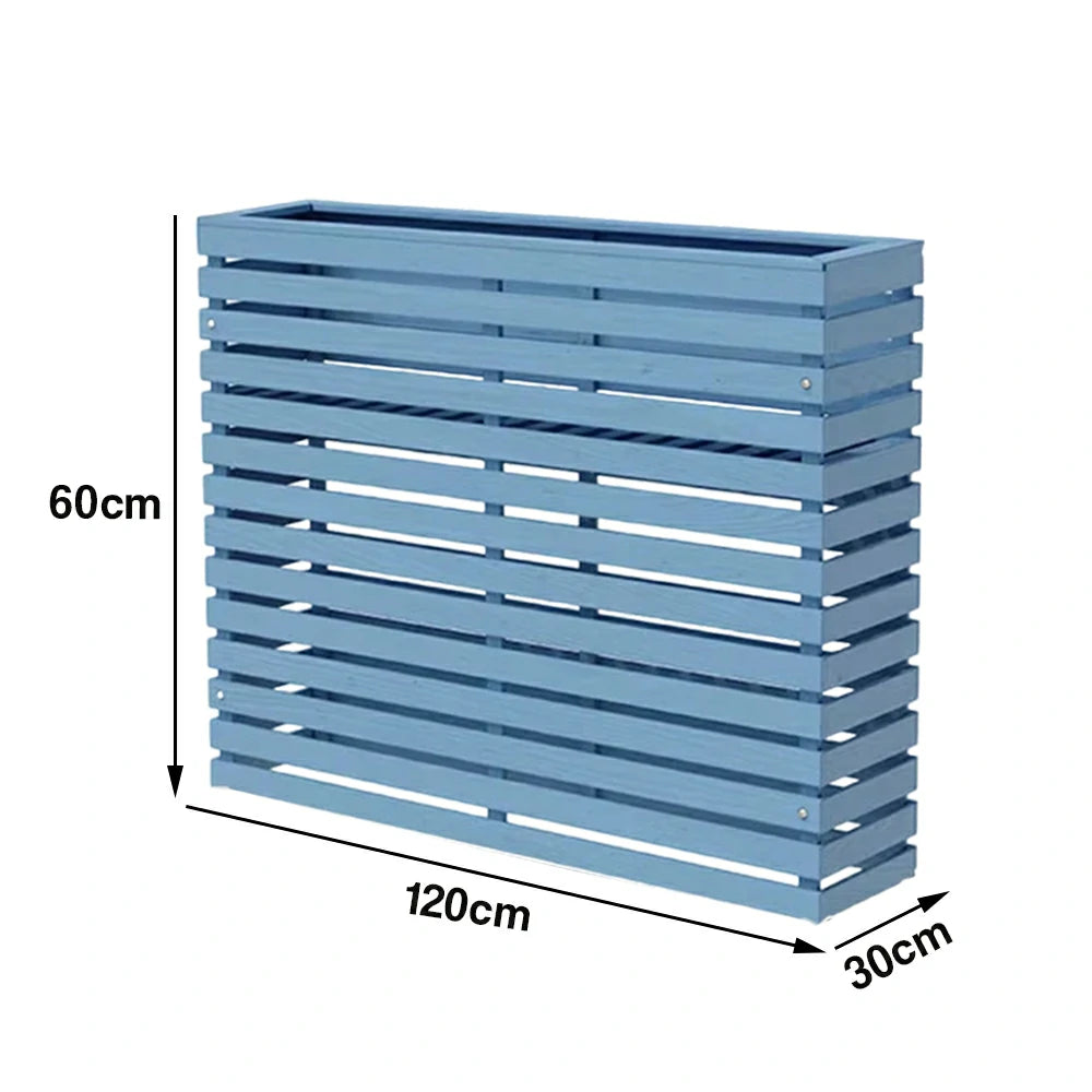 SOLARA 100/120cm Outdoor Planter - Weather-Resistant Anti-Rot Treated Timber - 5-Layer Protection Modern Minimalist Design - Blue