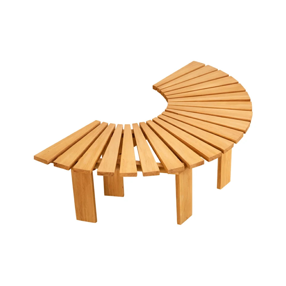 SOLARA Tree Surround Bench - Weather-Resistant Waterproof Solid Timber - Heavy-Duty Outdoor Garden Seating - Yellow