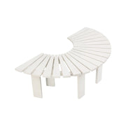 SOLARA Tree Surround Bench - Weather-Resistant Waterproof Solid Timber - Heavy-Duty Outdoor Garden Seating - White