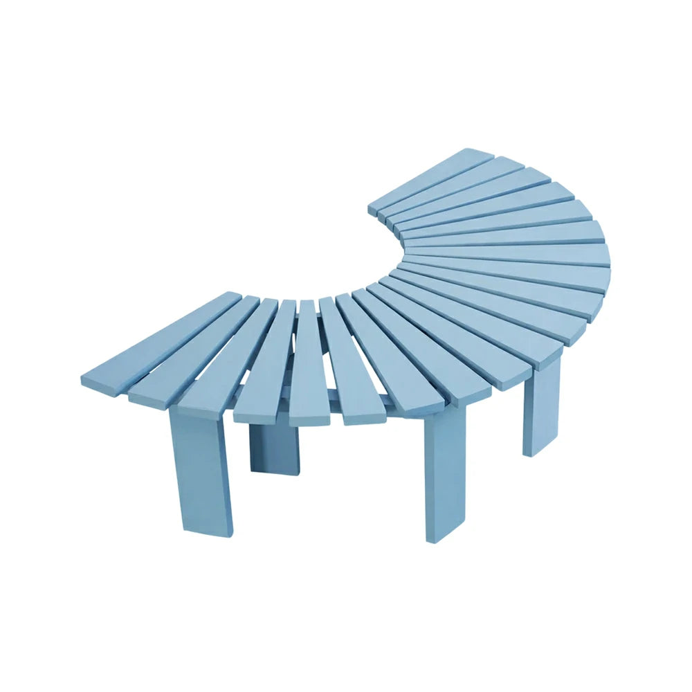 SOLARA Tree Surround Bench - Weather-Resistant Waterproof Solid Timber - Heavy-Duty Outdoor Garden Seating - Blue