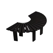 SOLARA Tree Surround Bench - Weather-Resistant Waterproof Solid Timber - Heavy-Duty Outdoor Garden Seating - Black