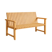 SOLARA 120/150cm Timber Outdoor Bench Seat - Anti-Rot Waterproof Protection - Solid Fir Wood with Reinforced Frame Support - Yellow