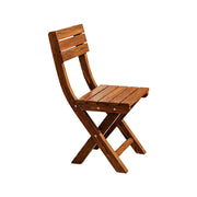 SOLARA Folding Outdoor Chair - Waterproof Anti-Rot Solid Timber - Portable Heavy-Duty Space-Saving Design - Brown
