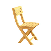 SOLARA Folding Outdoor Chair - Waterproof Anti-Rot Solid Timber - Portable Heavy-Duty Space-Saving Design - Yellow