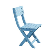 SOLARA Folding Outdoor Chair - Waterproof Anti-Rot Solid Timber - Portable Heavy-Duty Space-Saving Design - Blue